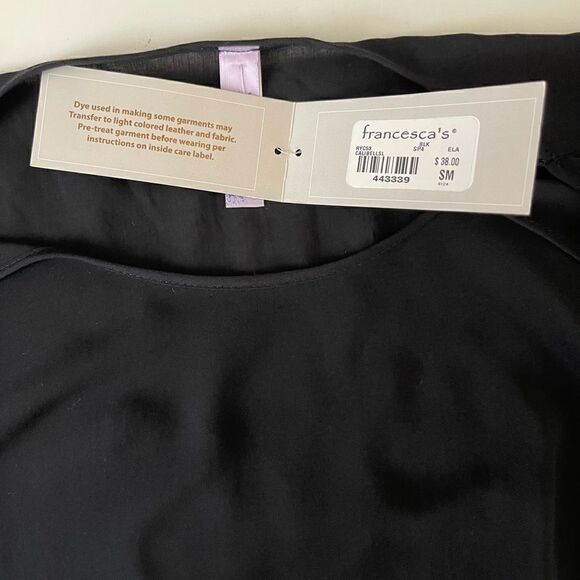 Alya Black Top with Cream Embroidery - Picture 3 of 6